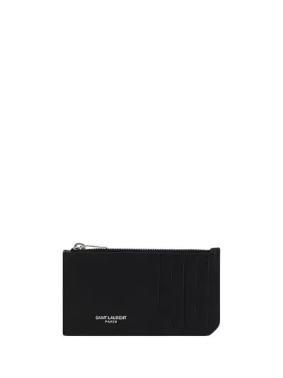 Saint Laurent Card Holder In Nero