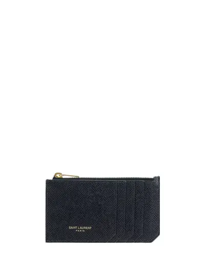 Saint Laurent Card Holder In Nero