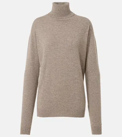 Saint Laurent Cashmere Turtle-neck Sweater In Grey