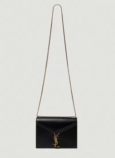 Saint Laurent Cassandra Medium Shoulder Bag In Black