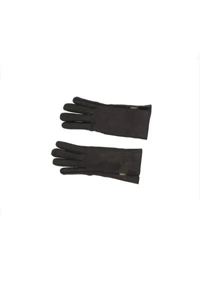 Saint Laurent Cassandre Leather Gloves In Multicolor