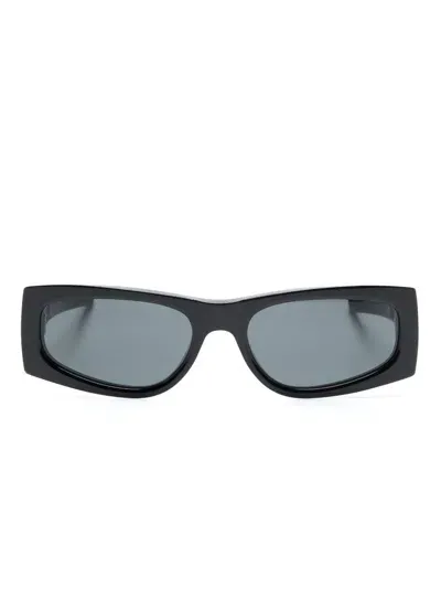 Saint Laurent Cassandre-logo Sunglasses In Black