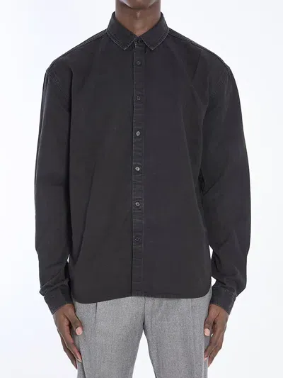 Saint Laurent Cassandre Shirt In Black