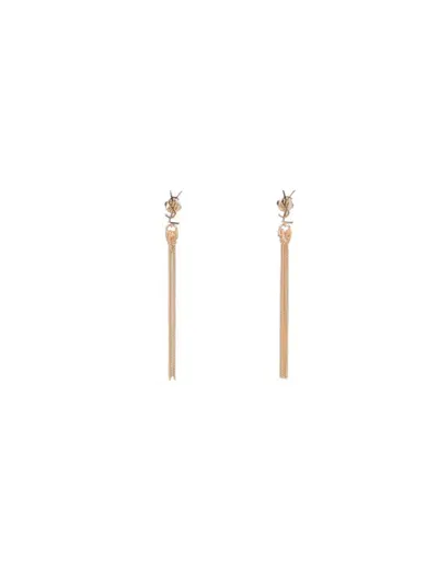 Saint Laurent 'cassandre' Tassel Earrings In Gold