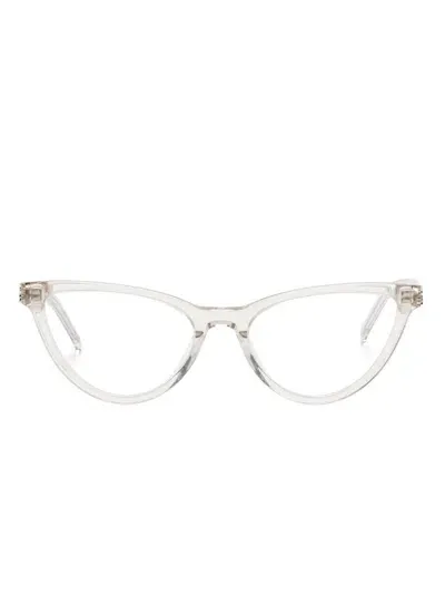 Saint Laurent Cat-eye Glasses In Transparent