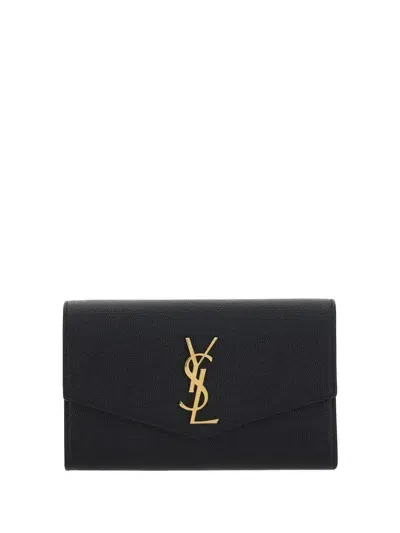 Saint Laurent Chain Wallet In Nero