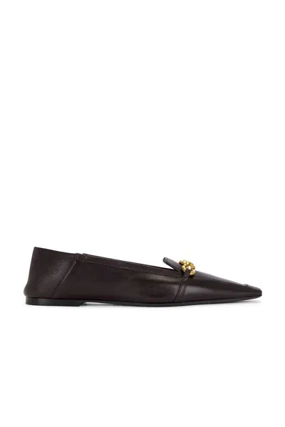 Saint Laurent Chris Flat In Harris Eagle Brown