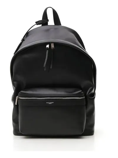 Saint Laurent City Backpack In Black