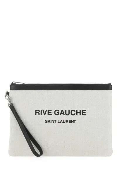 Saint Laurent Clutch In White