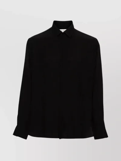 Saint Laurent Buttoned Long In Black