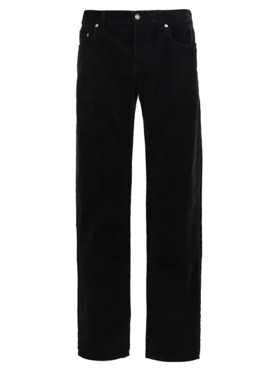 Saint Laurent Corduroy Trousers Pants In Black