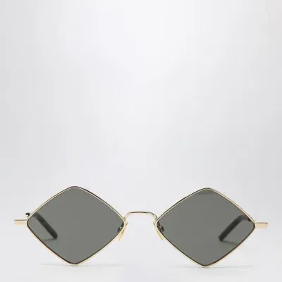 Saint Laurent Diamond Gold Sunglasses In Silver