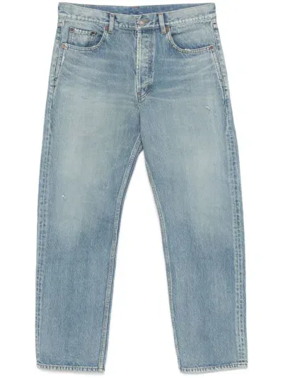 Saint Laurent Distressed Jeans In Blue