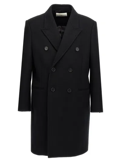 Saint Laurent Double-breasted Coat Coats, Trench Coats Black