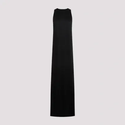 Saint Laurent Scoop Neck Sleeveles Dress In  Noir