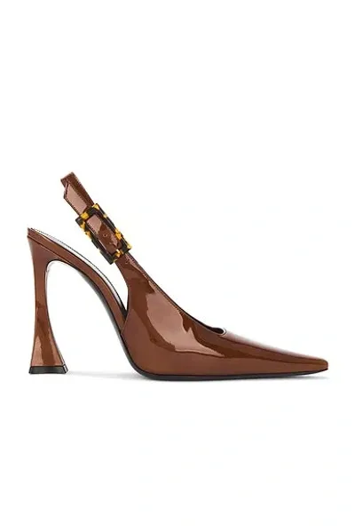 Saint Laurent Dune Slingback Pump In Brown