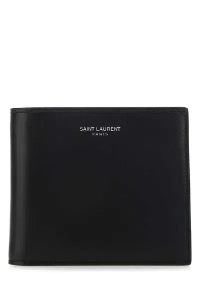 Saint Laurent East/west Bifold Wallet In Black