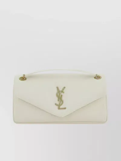 Saint Laurent Calypso Padded-leather Shoulder Bag In New Crema Soft