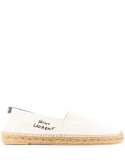 Saint Laurent Espadrilles With Logo In Beige