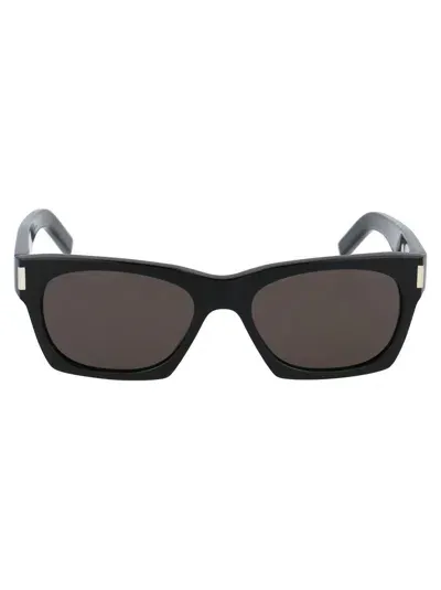 Saint Laurent Eyewear In 001 Black Black Black