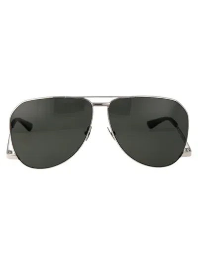 Saint Laurent Eyewear Aviator Sunglasses In Silver