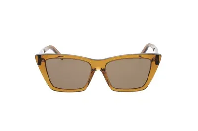 Saint Laurent Eyewear Cat In Green