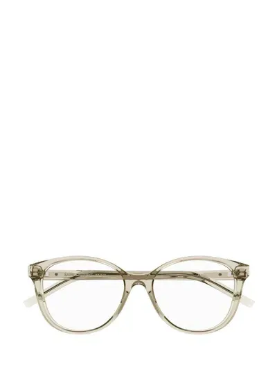 Saint Laurent Eyewear Eyeglasses In Beige