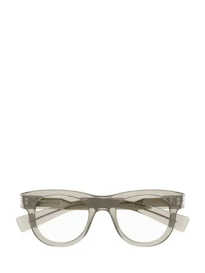 Saint Laurent Eyewear Eyeglasses In Beige