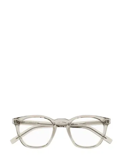 Saint Laurent Eyewear Eyeglasses In Beige