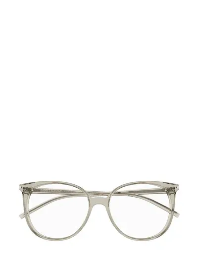 Saint Laurent Eyewear Eyeglasses In Beige