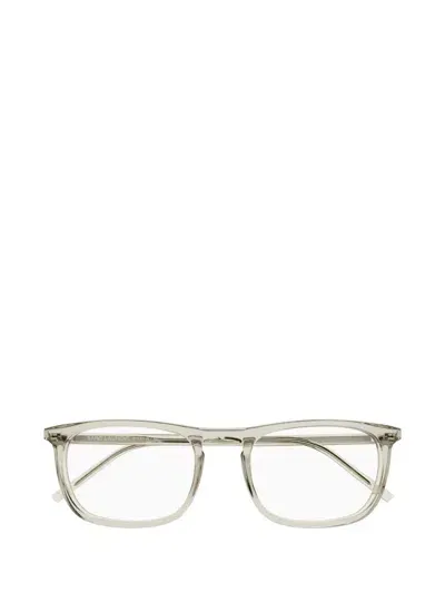 Saint Laurent Eyewear Eyeglasses In Beige