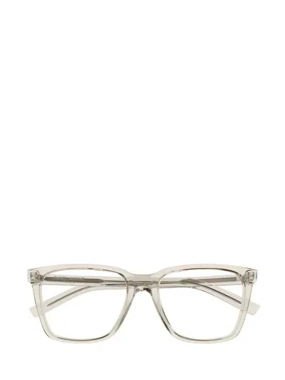 Saint Laurent Eyewear Eyeglasses In Beige