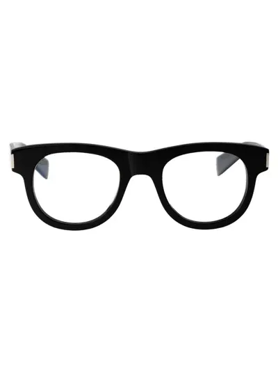 Saint Laurent Eyewear Optical In 001 Black Black Transparent