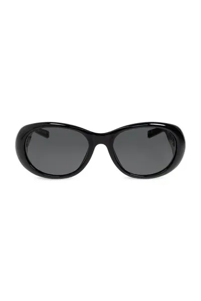 Saint Laurent Eyewear Sl 736 Oval Frame Sunglasses In Black