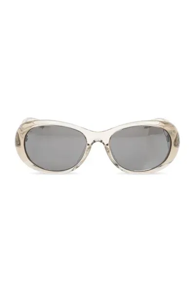 Saint Laurent Eyewear Sl 736 Oval Frame Sunglasses In Grey