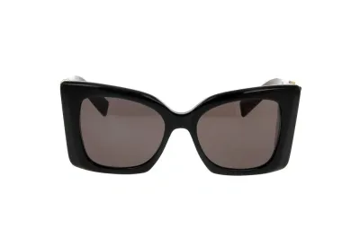 Saint Laurent Eyewear Sl M119 Logo Plaque Cat In Black