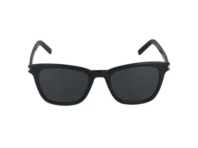 Saint Laurent Eyewear Slim Square Frame Sunglasses In Black