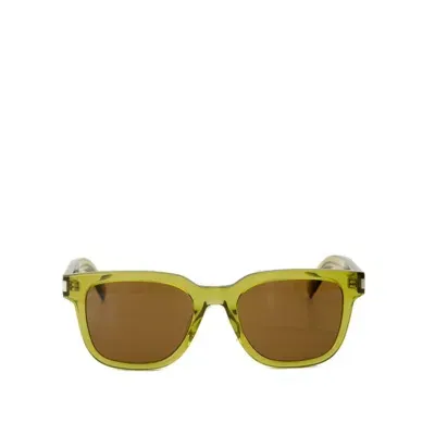 Saint Laurent Eyewear Square Frame Sunglasses In Green