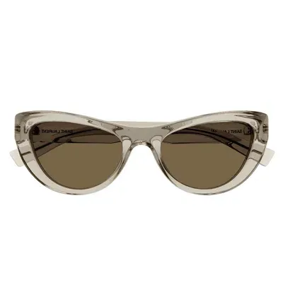 Saint Laurent Eyewear Sunglasses In Beige