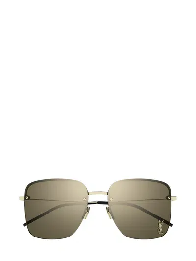 Saint Laurent Eyewear Sunglasses In Gold