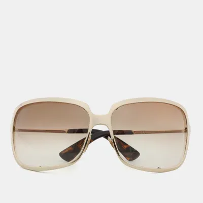 Pre-owned Saint Laurent Gold/brown 6145/s Oversized Sunglasses