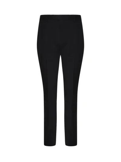 Saint Laurent Iconic Le Low-waisted Wool Tuxedo Trousers In Black