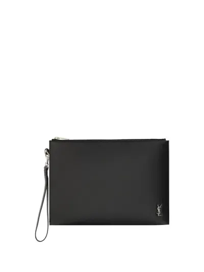 Saint Laurent Ipad Holder In Nero