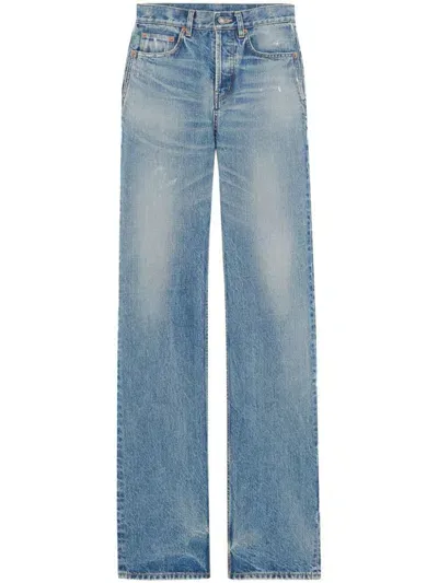 Saint Laurent Jeans Straight Clothing In Blue