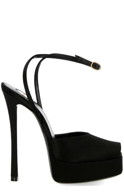 Saint Laurent Liberat Platform Sandal In Black