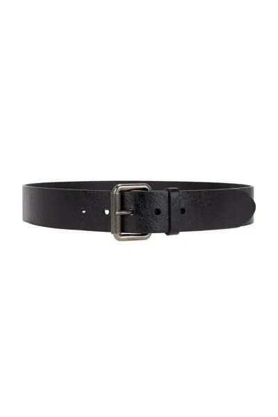 Saint Laurent Large Motorcycle Belt 4cm In Nero