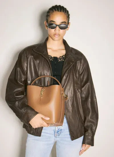 Saint Laurent Le 37 Leather Shoulder Bag In Brown