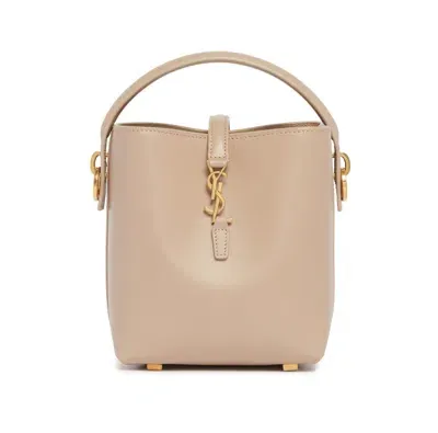 Saint Laurent Le 37 Mini Tote Bag In Beige