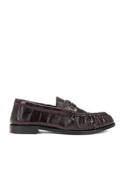 Saint Laurent Le Loafer Mocassin In Burnt Brown