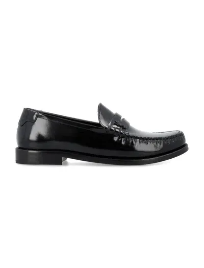 Saint Laurent Le Loafer Monogram Penny Loafer In Black